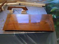Refinished brightwork...